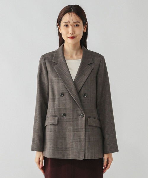 セール】お手入れラクラクセットアップ/ダブルジャケット/587828