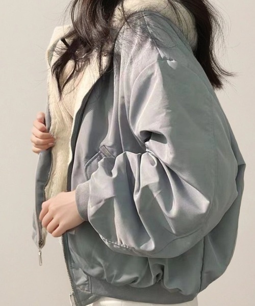 cammie(キャミー)の「リバーシブルMA-1(その他アウター・レディース・ブラック/サックスブルー/カーキ/アイボリー・L/M)」の20枚目の写真