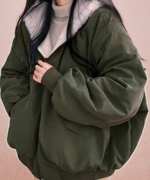 cammie(キャミー)の「リバーシブルMA-1(その他アウター・レディース・ブラック/サックスブルー/カーキ/アイボリー・L/M)」の16枚目の写真