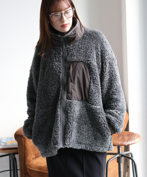 cepo（セポ）の「ボアオーバージップブルゾン（ブルゾン・レディース・チャコール/ベージュ/ホワイト系その他/オフホワイト・M）」の3枚目の写真