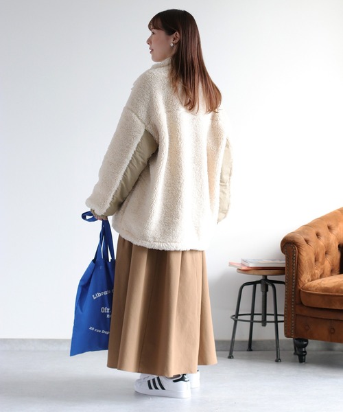 cepo（セポ）の「ボアオーバージップブルゾン（ブルゾン・レディース・チャコール/ベージュ/ホワイト系その他/オフホワイト・M）」の12枚目の写真