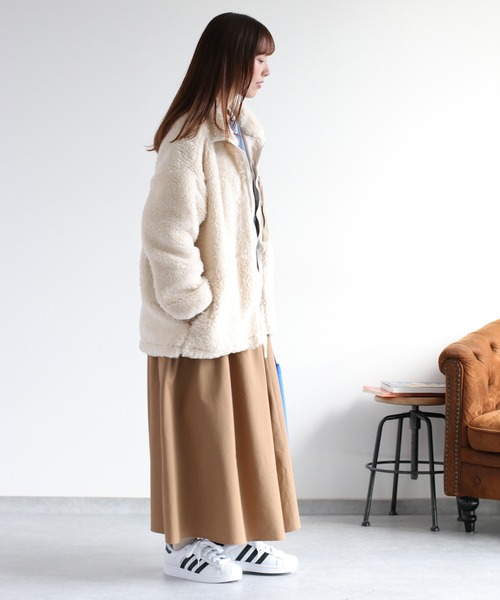 cepo（セポ）の「ボアオーバージップブルゾン（ブルゾン・レディース・チャコール/ベージュ/ホワイト系その他/オフホワイト・M）」の13枚目の写真