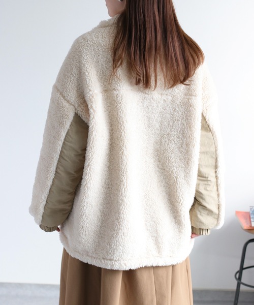 cepo（セポ）の「ボアオーバージップブルゾン（ブルゾン・レディース・チャコール/ベージュ/ホワイト系その他/オフホワイト・M）」の19枚目の写真