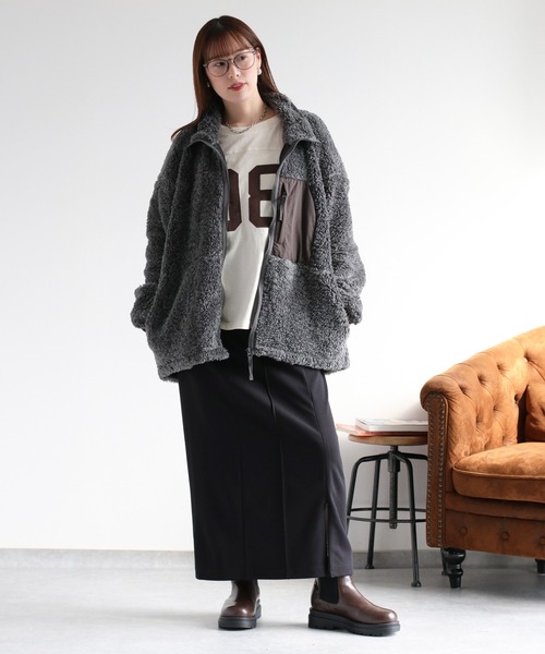 cepo（セポ）の「ボアオーバージップブルゾン（ブルゾン・レディース・チャコール/ベージュ/ホワイト系その他/オフホワイト・M）」の22枚目の写真