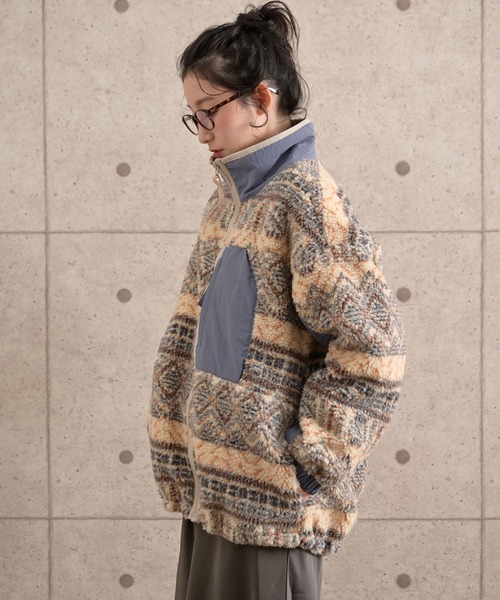 cepo（セポ）の「ボアオーバージップブルゾン（ブルゾン・レディース・チャコール/ベージュ/ホワイト系その他/オフホワイト・M）」の9枚目の写真