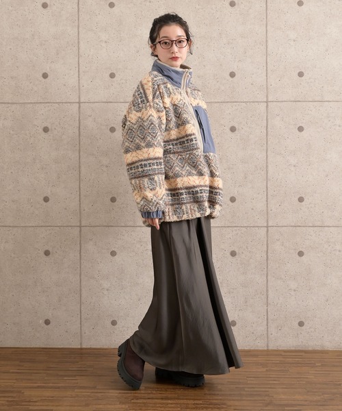 cepo（セポ）の「ボアオーバージップブルゾン（ブルゾン・レディース・チャコール/ベージュ/ホワイト系その他/オフホワイト・M）」の6枚目の写真