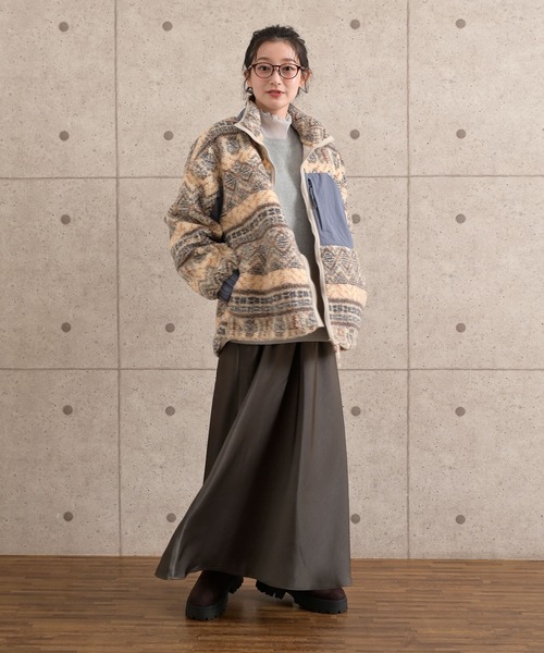 cepo（セポ）の「ボアオーバージップブルゾン（ブルゾン・レディース・チャコール/ベージュ/ホワイト系その他/オフホワイト・M）」の7枚目の写真