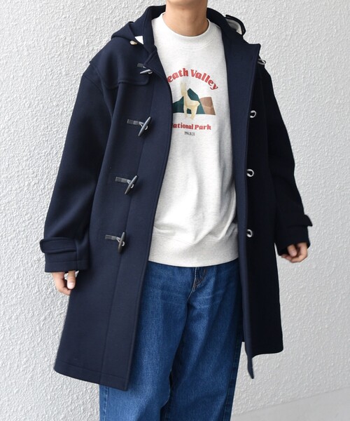 SHIPS any（シップス エニィ）の「PURE WOOL MELTON ダッフル コート 26AW◆（ダッフルコート・メンズ・ブルー/ベージュ/ネイビー/オレンジ/ネイビー系/チャコールグレー/レッド/グリーン/ベージュ系その他/ブルー系その他・SMALL/MEDIUM/LARGE）」の8枚目の写真