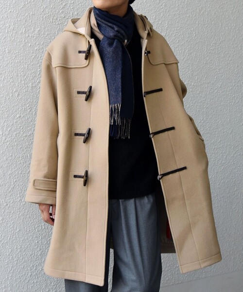 SHIPS any（シップス エニィ）の「PURE WOOL MELTON ダッフル コート 26AW◆（ダッフルコート・メンズ・ブルー/ベージュ/ネイビー/オレンジ/ネイビー系/チャコールグレー/レッド/グリーン/ベージュ系その他/ブルー系その他・SMALL/MEDIUM/LARGE）」の3枚目の写真