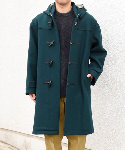 SHIPS any（シップス エニィ）の「PURE WOOL MELTON ダッフル コート 26AW◆（ダッフルコート・メンズ・ブルー/ベージュ/ネイビー/オレンジ/ネイビー系/チャコールグレー/レッド/グリーン/ベージュ系その他/ブルー系その他・SMALL/MEDIUM/LARGE）」の4枚目の写真