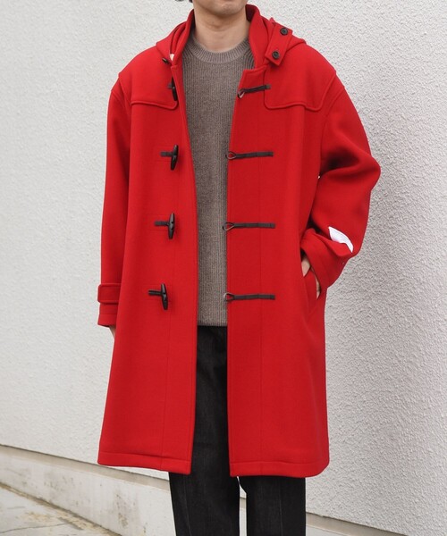 SHIPS any（シップス エニィ）の「PURE WOOL MELTON ダッフル コート 26AW◆（ダッフルコート・メンズ・ブルー/ベージュ/ネイビー/オレンジ/ネイビー系/チャコールグレー/レッド/グリーン/ベージュ系その他/ブルー系その他・SMALL/MEDIUM/LARGE）」の19枚目の写真