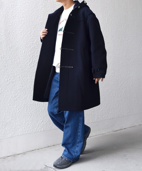 【週末SALE❗️美品】GALERIE VIEヘリンボーンダッフルコート・ネイビー セール】ヘリンボーン ダッフルコート（ダッフルコート）｜23区
