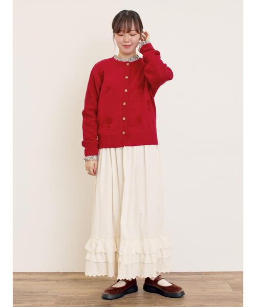 Samansa Mos2（サマンサ モスモス）の「ベロアストラップスニーカー（スニーカー・レディース・ブラック/レッド/モカ・M/L）」の18枚目の写真