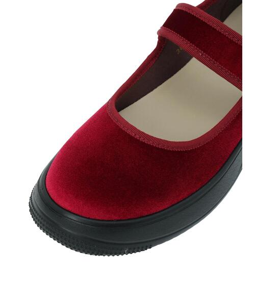 Samansa Mos2（サマンサ モスモス）の「ベロアストラップスニーカー（スニーカー・レディース・ブラック/レッド/モカ・M/L）」の14枚目の写真