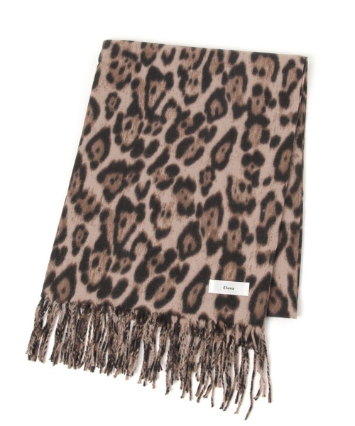 Elura（エルーラ）の「レオパードストール/591464（ストール/ショール・レディース・ベージュ/ブラック・ONE SIZE）」の2枚目の写真