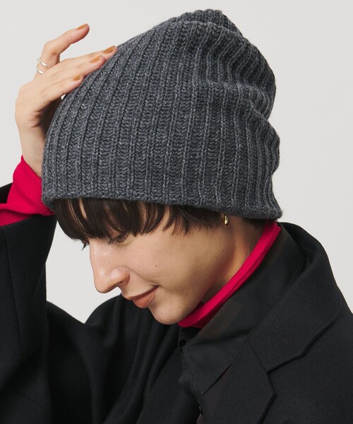 UNITED ARROWS(ユナイテッドアローズ)の「アゼ ニットキャップ(ニットキャップ/ビーニー・レディース・グレー系/ブラック/ダークブラウン/ライトグレー・FREE)」の3枚目の写真