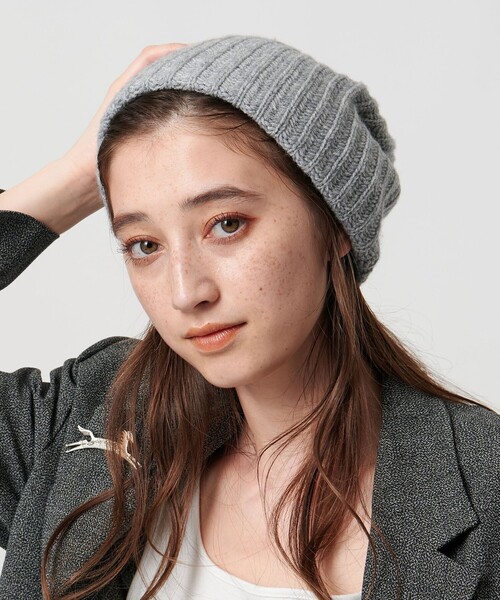 UNITED ARROWS(ユナイテッドアローズ)の「アゼ ニットキャップ(ニットキャップ/ビーニー・レディース・グレー系/ブラック/ダークブラウン/ライトグレー・FREE)」の5枚目の写真