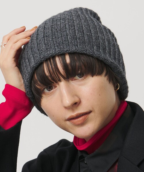 UNITED ARROWS(ユナイテッドアローズ)の「アゼ ニットキャップ(ニットキャップ/ビーニー・レディース・グレー系/ブラック/ダークブラウン/ライトグレー・FREE)」の10枚目の写真