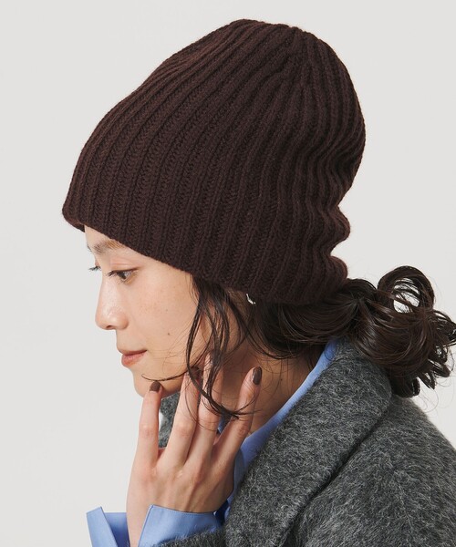 UNITED ARROWS(ユナイテッドアローズ)の「アゼ ニットキャップ(ニットキャップ/ビーニー・レディース・グレー系/ブラック/ダークブラウン/ライトグレー・FREE)」の11枚目の写真