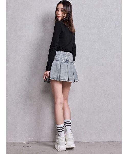 GYDA（ジェイダ）の「GY bijou long sleeve トップス（Tシャツ/カットソー・レディース・オフホワイト/チャコールグレー/ブラック・FREE）」の9枚目の写真