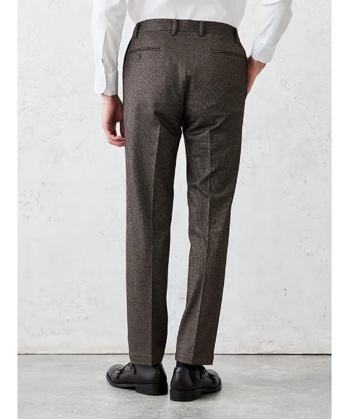 TRANS CONTINENTS（トランスコンチネンツ）の「TRANS CONTINENTS　デレガント　プリントジャージパンツ　千鳥　ベージュ（スラックス・メンズ・ベージュ・S/M/L/LL）」の3枚目の写真