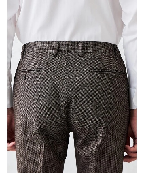 TRANS CONTINENTS（トランスコンチネンツ）の「TRANS CONTINENTS　デレガント　プリントジャージパンツ　千鳥　ベージュ（スラックス・メンズ・ベージュ・S/M/L/LL）」の7枚目の写真