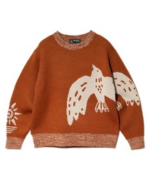 CUBE SUGAR | CUBE SUGAR/キューブシュガー　アクリルジャガード バードモチーフPO(ニット/セーター)