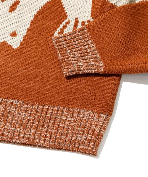 CUBE SUGAR（キューブシュガー）の「CUBE SUGAR/キューブシュガー　アクリルジャガード バードモチーフPO（ニット/セーター・レディース・ナチュラル/オレンジ・FREE）」の12枚目の写真