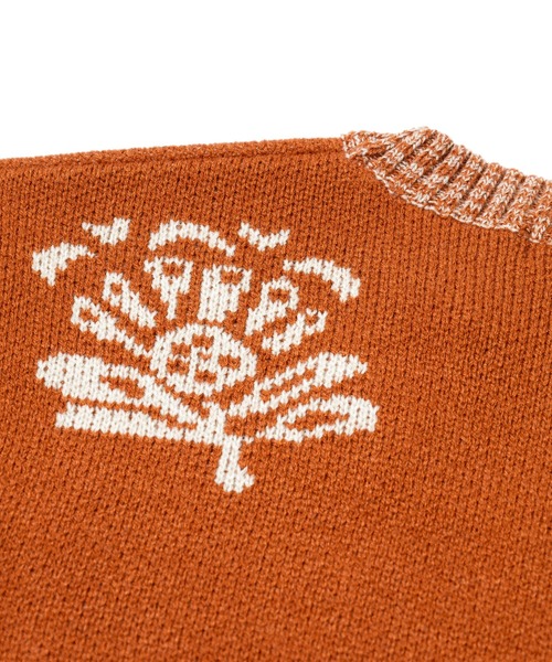 CUBE SUGAR（キューブシュガー）の「CUBE SUGAR/キューブシュガー　アクリルジャガード バードモチーフPO（ニット/セーター・レディース・ナチュラル/オレンジ・FREE）」の9枚目の写真