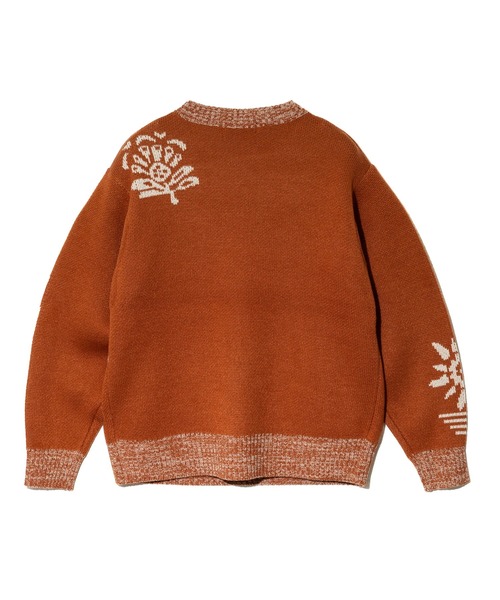 CUBE SUGAR（キューブシュガー）の「CUBE SUGAR/キューブシュガー　アクリルジャガード バードモチーフPO（ニット/セーター・レディース・ナチュラル/オレンジ・FREE）」の8枚目の写真