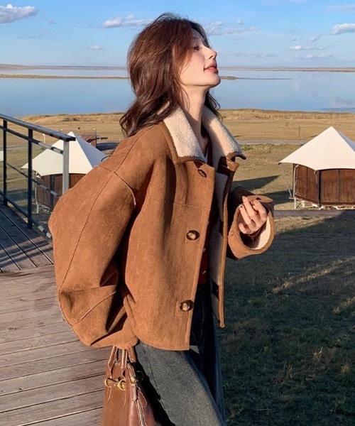 セール】リバーシブルスエードボアジャケット（ブルゾン）｜SHEPP