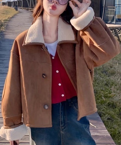 セール】リバーシブルスエードボアジャケット（ブルゾン）｜SHEPP