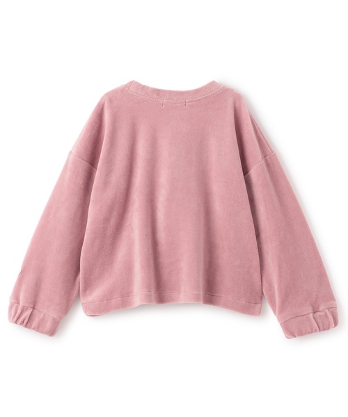 minimal（ミニマル）の「短丈ベロアトレーナー（スウェット・キッズ・ピンク/ブラック・130cm/140cm/120cm/100cm/110cm/90cm）」の3枚目の写真