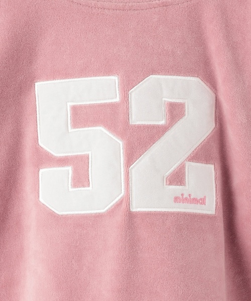 minimal（ミニマル）の「短丈ベロアトレーナー（スウェット・キッズ・ピンク/ブラック・130cm/140cm/120cm/100cm/110cm/90cm）」の5枚目の写真