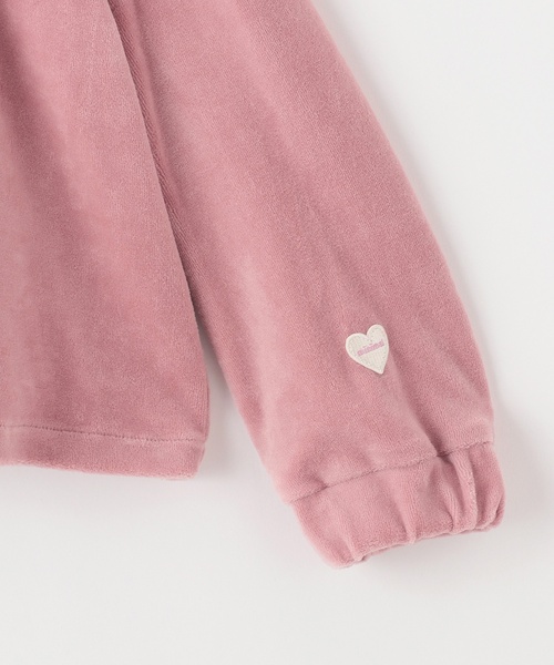 minimal（ミニマル）の「短丈ベロアトレーナー（スウェット・キッズ・ピンク/ブラック・130cm/140cm/120cm/100cm/110cm/90cm）」の6枚目の写真