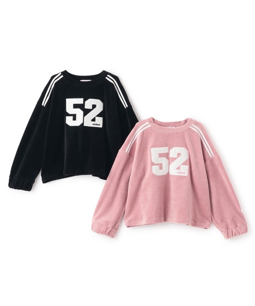 minimal（ミニマル）の「短丈ベロアトレーナー（スウェット・キッズ・ピンク/ブラック・130cm/140cm/120cm/100cm/110cm/90cm）」の8枚目の写真