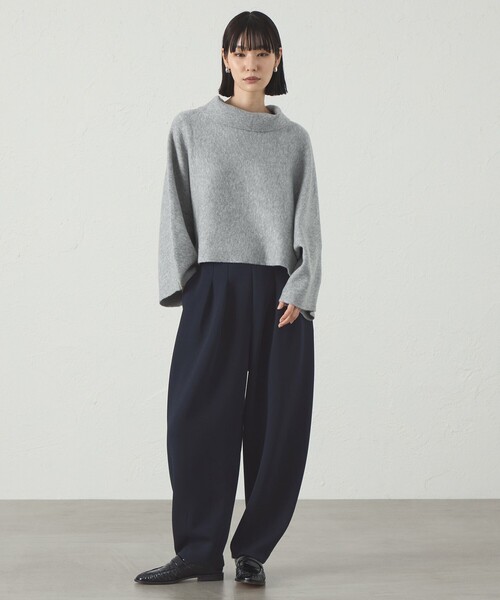 CAST:（キャストコロン）の「【着回し抜群】2WAYニットポンチョ（ニット/セーター・レディース・オフホワイト/グレー/ネイビー・M）」の6枚目の写真