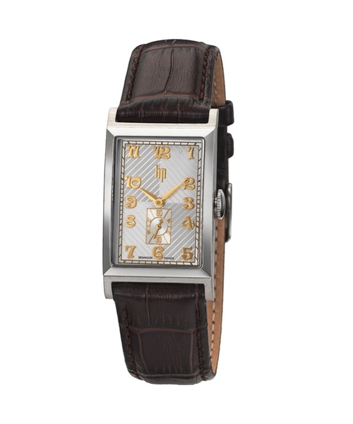 LIP（リップ）の「「LIP/リップ」CHURCHILL　チャーチル T24 シンメトリック 型押しレザー（アナログ腕時計・メンズ・ダークブラウン/ブラック×シルバー・FREE）」の2枚目の写真