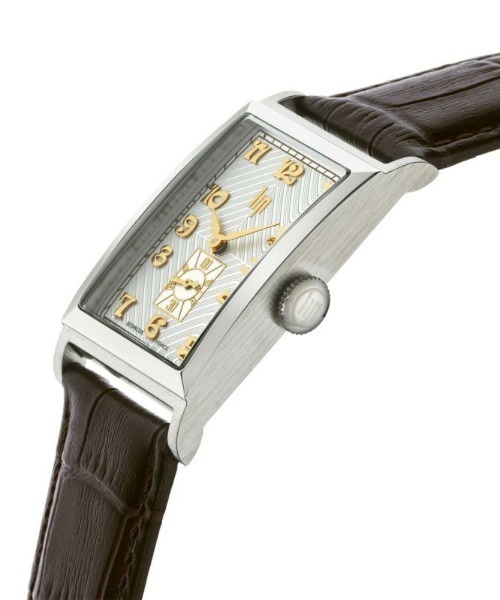 LIP（リップ）の「「LIP/リップ」CHURCHILL　チャーチル T24 シンメトリック 型押しレザー（アナログ腕時計・メンズ・ダークブラウン/ブラック×シルバー・FREE）」の3枚目の写真