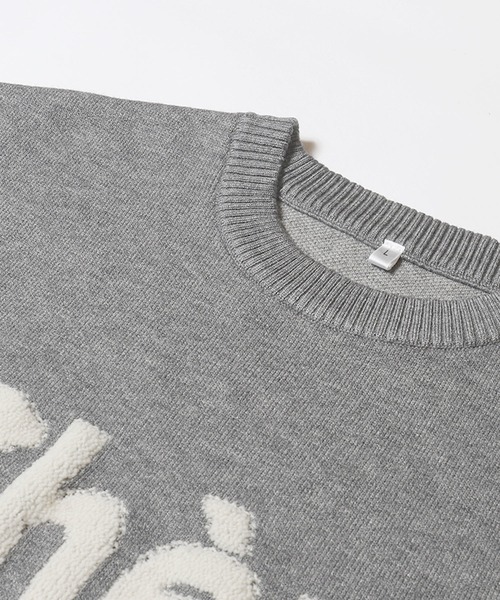 coca(coca)(コカ)の「ダブルジャカードロゴニットトップス(ニット/セーター・レディース・ネイビー/グレー・S/M/L)」の14枚目の写真