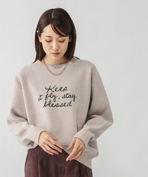 GLOBAL WORK | モールニットアソートロゴプルオーバー/581163(ニット/セーター)