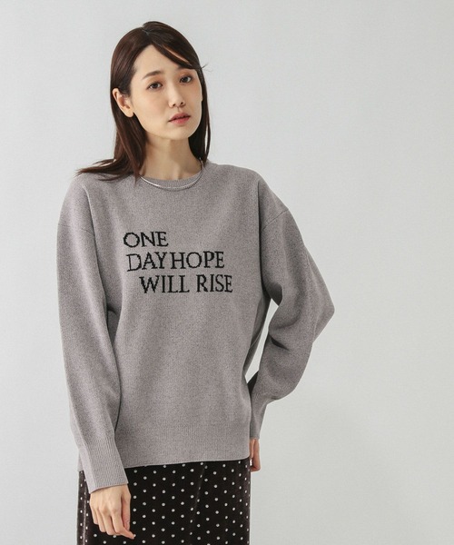 GLOBAL WORK(グローバルワーク)の「モールニットアソートロゴプルオーバー/581163(ニット/セーター・レディース・ライトグレー/ブラウン系その他/ネイビー/ピンク/ブルー系その他・LARGE/MEDIUM)」の7枚目の写真