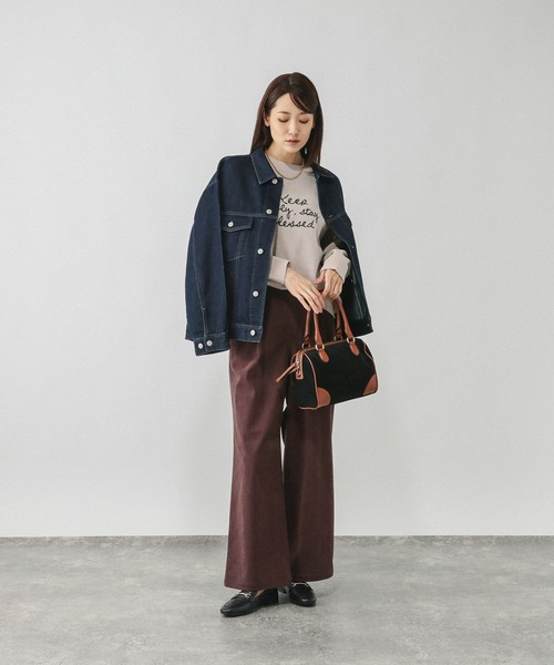 GLOBAL WORK(グローバルワーク)の「モールニットアソートロゴプルオーバー/581163(ニット/セーター・レディース・ライトグレー/ブラウン系その他/ネイビー/ピンク/ブルー系その他・LARGE/MEDIUM)」の9枚目の写真