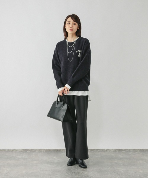 GLOBAL WORK(グローバルワーク)の「モールニットアソートロゴプルオーバー/581163(ニット/セーター・レディース・ライトグレー/ブラウン系その他/ネイビー/ピンク/ブルー系その他・LARGE/MEDIUM)」の14枚目の写真