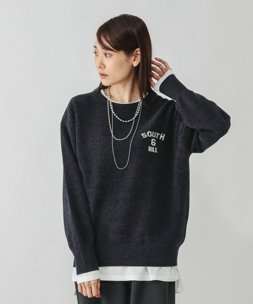 GLOBAL WORK(グローバルワーク)の「モールニットアソートロゴプルオーバー/581163(ニット/セーター・レディース・ライトグレー/ブラウン系その他/ネイビー/ピンク/ブルー系その他・LARGE/MEDIUM)」の16枚目の写真