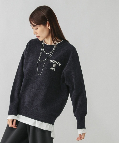 GLOBAL WORK(グローバルワーク)の「モールニットアソートロゴプルオーバー/581163(ニット/セーター・レディース・ライトグレー/ブラウン系その他/ネイビー/ピンク/ブルー系その他・LARGE/MEDIUM)」の17枚目の写真