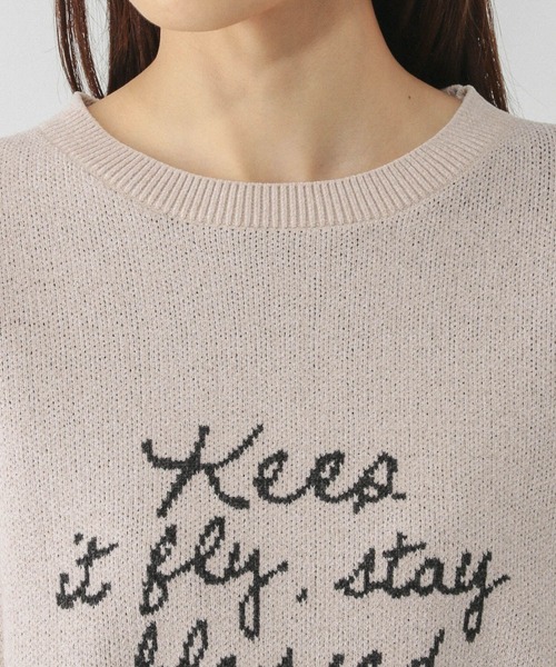 GLOBAL WORK(グローバルワーク)の「モールニットアソートロゴプルオーバー/581163(ニット/セーター・レディース・ライトグレー/ブラウン系その他/ネイビー/ピンク/ブルー系その他・LARGE/MEDIUM)」の21枚目の写真