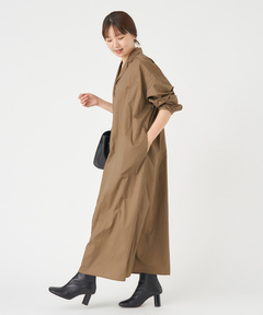WEB限定/追加》ハイカウントツイルシャツワンピース（ワンピース