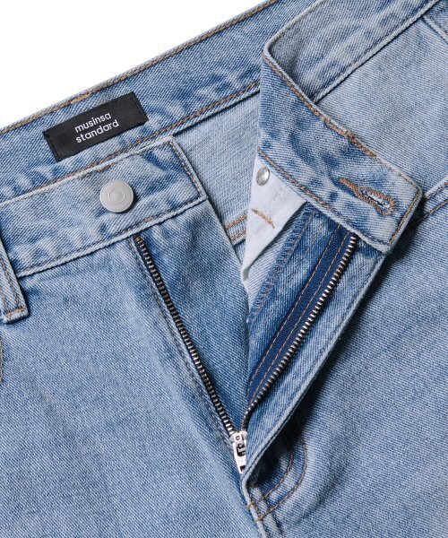 MUSINSA STANDARD（ムシンサスタンダード）の「セミブーツカットデニムパンツ[ライトインディゴ]（デニムパンツ・メンズ・その他・30/26/27/28/29/31/32/33/34/36/38）」の4枚目の写真