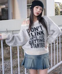 WEGO/シャギー2WAYグラフィックワンショルニット